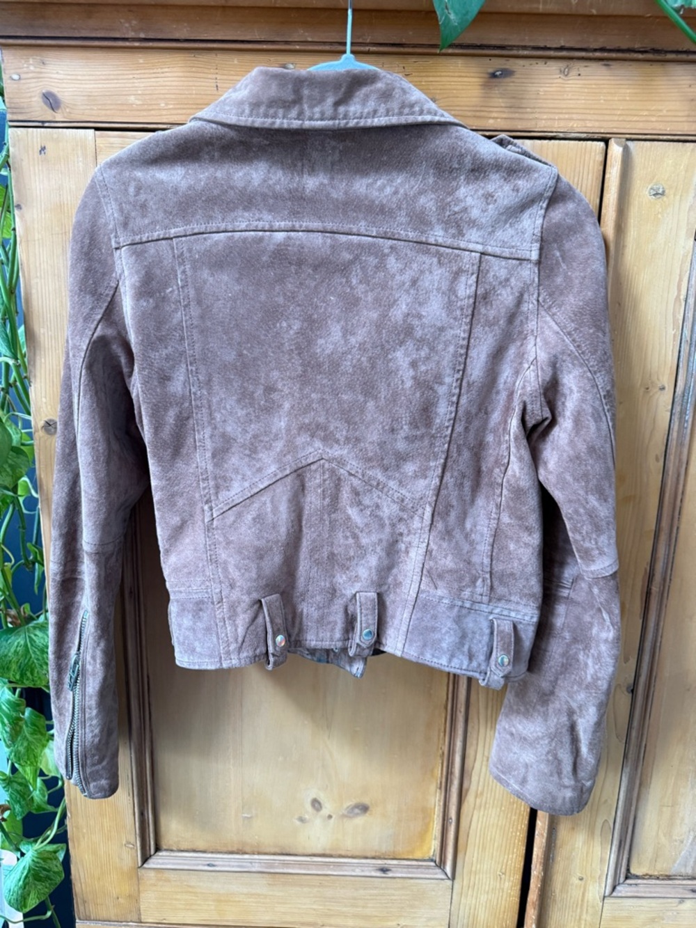 Blank NYC brown Suede Moto Jacket zippers edgy - Picture 5 of 10
